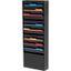 Black Steel 11-Pocket Wall Mounted File Holder