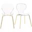 Clarion 19" Gold Metal Side Chair with Lucite Seat