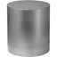 Sleek Cylinder Brushed Chrome Metal Round End Table 20"