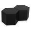 HexaBunch Solid Oak Hexagonal Bunching Coffee Tables in Black