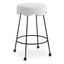 Contemporary Cream Boucle Counter Stool with Matte Black Metal Legs