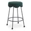 Contemporary Green Boucle 26" Counter Stool with Matte Black Legs