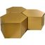 Brushed Gold Hexagon Modular Metal Coffee Table Set