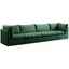 Jacob 140'' Green Velvet Tufted Modular Sofa