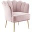 Jester Pink Velvet Accent Chair with Gold Iron Legs