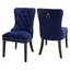 Nikki Navy Velvet High Back Dining Chair Set