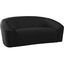 Riley Black Velvet Curved Back Loveseat