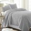 Gray King Microfiber Quilted Coverlet Set