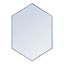 Contemporary Hexagon Silver Mirror 24" x 34"