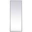 Elegant Monet 14"x36" Silver Metal Frame Rectangular Mirror