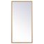 Transitional Silver Finish Rectangular Wood Mirror 14x28 inch