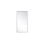 Transitional Silver Wood Rectangular Wall Mirror 14x28 Inch