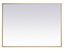 27" Silver Rectangular Wood Bathroom Mirror