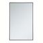 Elegant Contemporary 30"x48" Black Metal Frame Rectangular Mirror