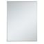 Silver Rectangular Metal Frame Mirror, 36 x 48 Inch