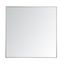 Silver Square Metal Frame Vanity Mirror 36 Inch