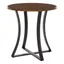 Metro 36" Oak Veneer Round Counter Height Table with Black Metal Base