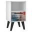 Amsterdam Multicolor Mid-Century Modern Nightstand with Storage