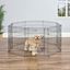 Black Metal 24" x 30" Foldable Pet Playpen with Door