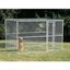 Large Steel Chain Link Dog Kennel with Sunscreen Cover