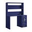 Industrial Blue 47" Cargo Desk with Hutch and Power Outlet