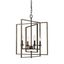 Elegant Rubbed Bronze 4-Light Pendant with Glass Accents