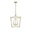 Tracy 16'' Painted Modern Gold 4-Light Taper Candle Style Chandelier