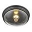 Eclipse 10'' Matte Black Glass & Chrome LED Flush Mount Ceiling Light