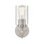 Elegant Brushed Nickel Dimmable Wall Sconce with Clear Glass Shade