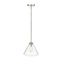 Aliza Brushed Nickel Clear Glass Cone Pendant Light