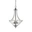 Elegant Satin Nickel 26.5'' Pendant Light with Glass Accents