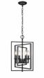 Nellis Matte Black Modern Incandescent Lantern Pendant