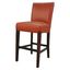 Adjustable Pumpkin Leather Saddle Style Counter Stool