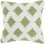 Sage Green and Ivory Woven Cotton Throw Pillow Set, 20" Square