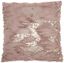 Blush Pink Faux Fur Sequins 20" Square Throw Pillow