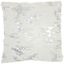 White Faux Fur and Sequins 20" x 20" Throw Pillow