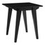 Minimalist Black Solid Wood Rectangular Side Table