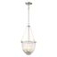 Brushed Nickel 3-Light Pendant with Clear Glass Shade