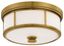 Elegant Liberty Gold 3-Light Flush Mount with Etched White Glass