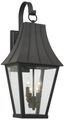 Black and Gold Glass 4-Light Dimmable Sconce