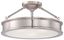 Harbour Point 19" Brushed Nickel Drum Semi-Flush Mount with Etched White Glass