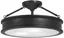 Coal Finish 3-Light Semi-Flush Mount with Glass Shade