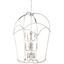 Elegant Jupiter's Canopy 12-Light Polished Nickel Glass Pendant