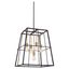 Transitional Keeley Calle Oversized Pendant in Painted Bronze and Brushed Brass