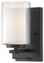 Sand Coal Etched White Glass Cylinder Bath Bar Light