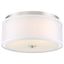 Transitional Polished Nickel 3-Light Flush Mount with Clear Glass