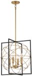 Sand Coal and Honey Gold 4-Light Modern Pendant