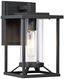 Black Aluminum and Clear Glass Outdoor Wall Lantern