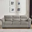 Miravel Slate Tufted Fabric Sofa with Flared Arms