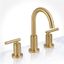 Champagne Gold Brass Widespread Bathroom Faucet with Lever Handles